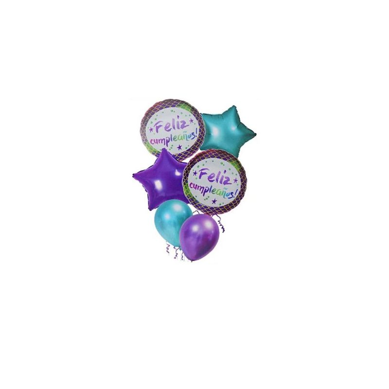 GENERICO - Set De Globos De Latex Feliz Cumpleaños 6pcs