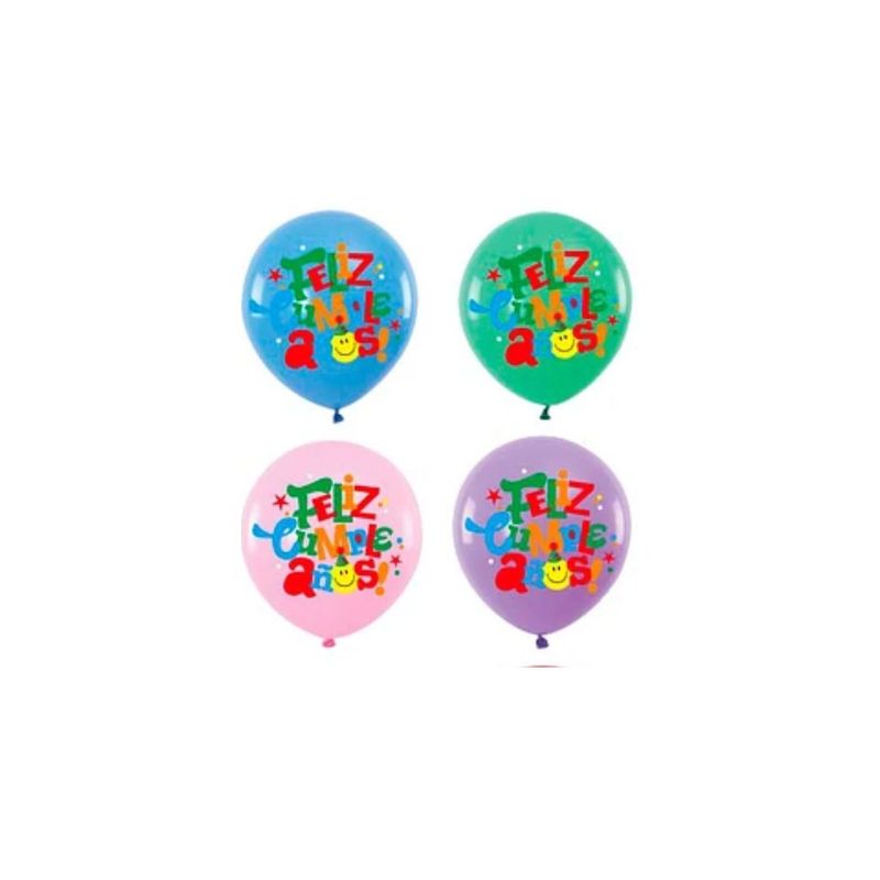 GENERICO - Set De Globos De Latex Feliz Cumpleaños 6pcs 30cm