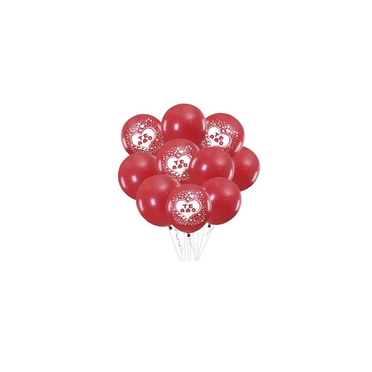 GENERICO - Set De Globos Te Amo Rojo 10 Piezas