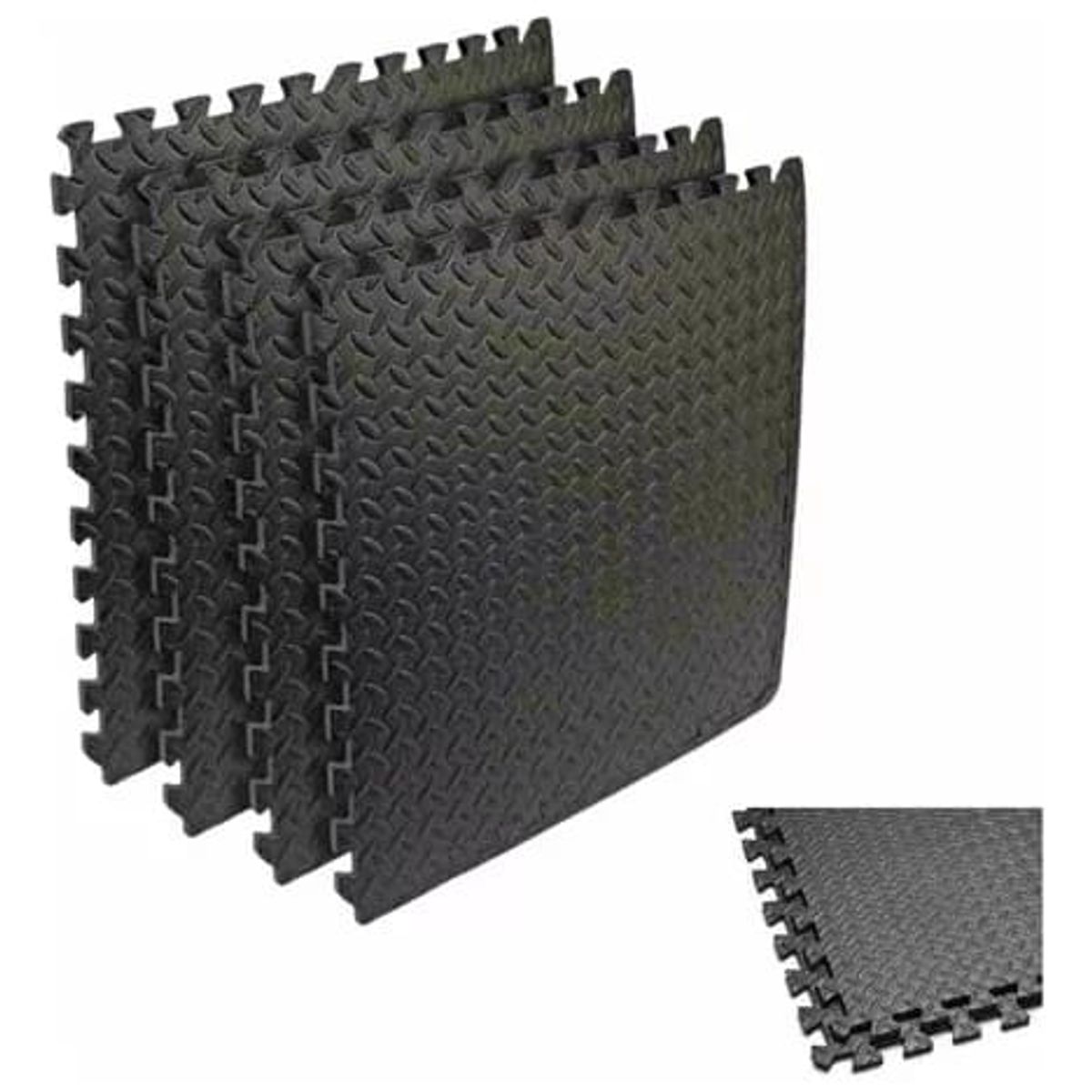 GENERICO - Pack X 4 Tatami Alfombra Encastrable 60x60x1.2cm Goma Eva