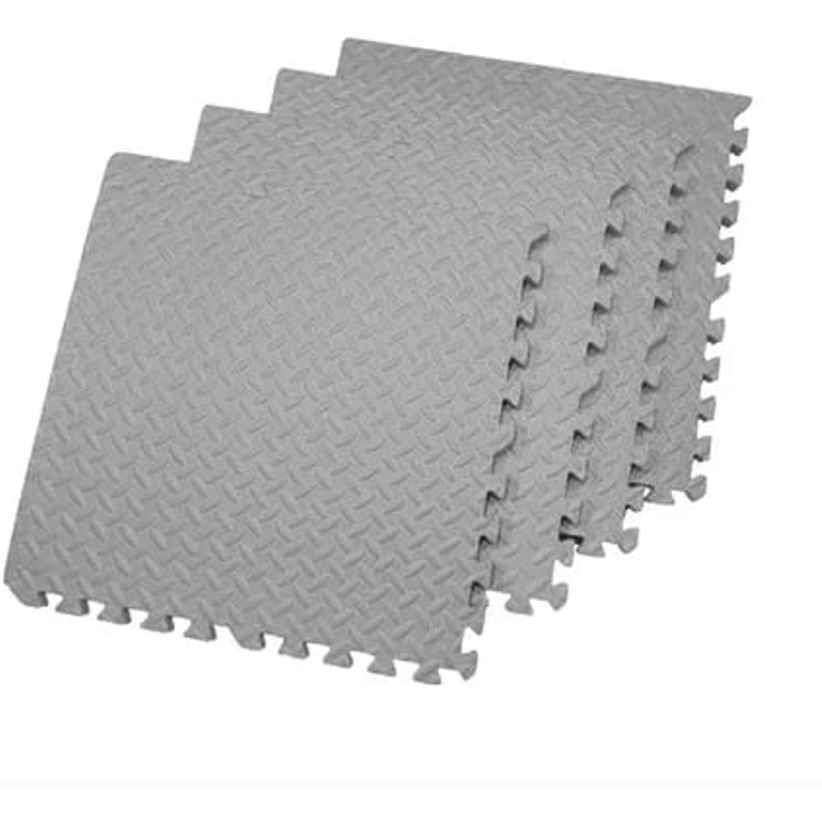 GENERICO - Pack X 4 Tatami Alfombra Encastrable 60x60x1.2cm Goma Eva Gris