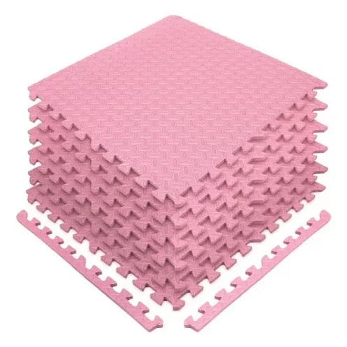 GENERICO - Pack X 4 Tatami Alfombra Encastrable 60x60x1.2cm Goma Eva Rosado