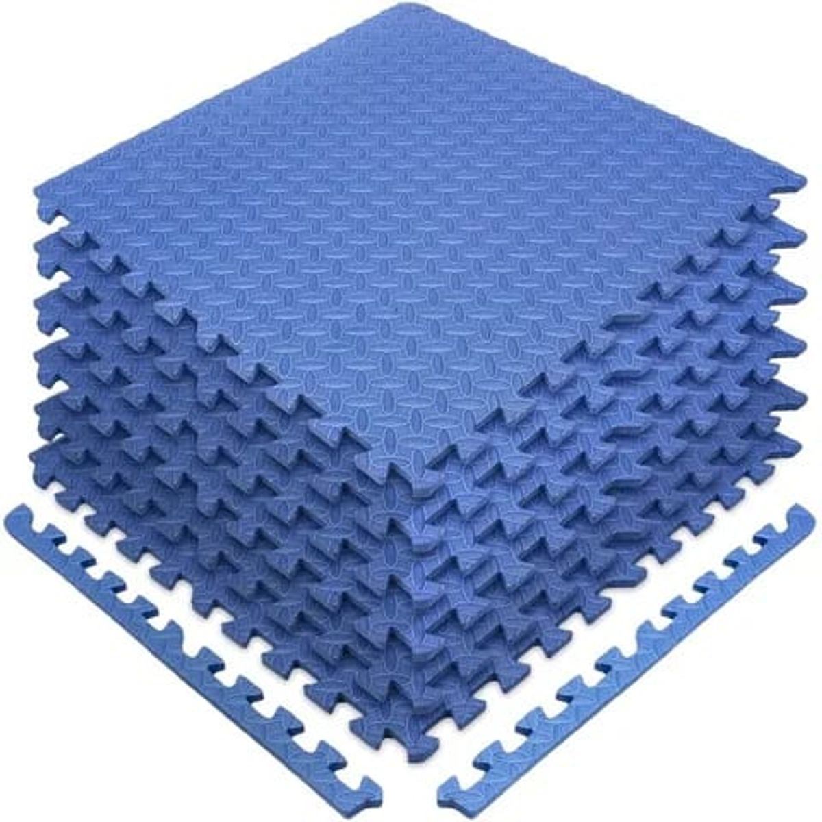 GENERICO - Pack X 4 Tatami Alfombra Encastrable 60x60x1.2cm Goma Eva AZUL MARINO