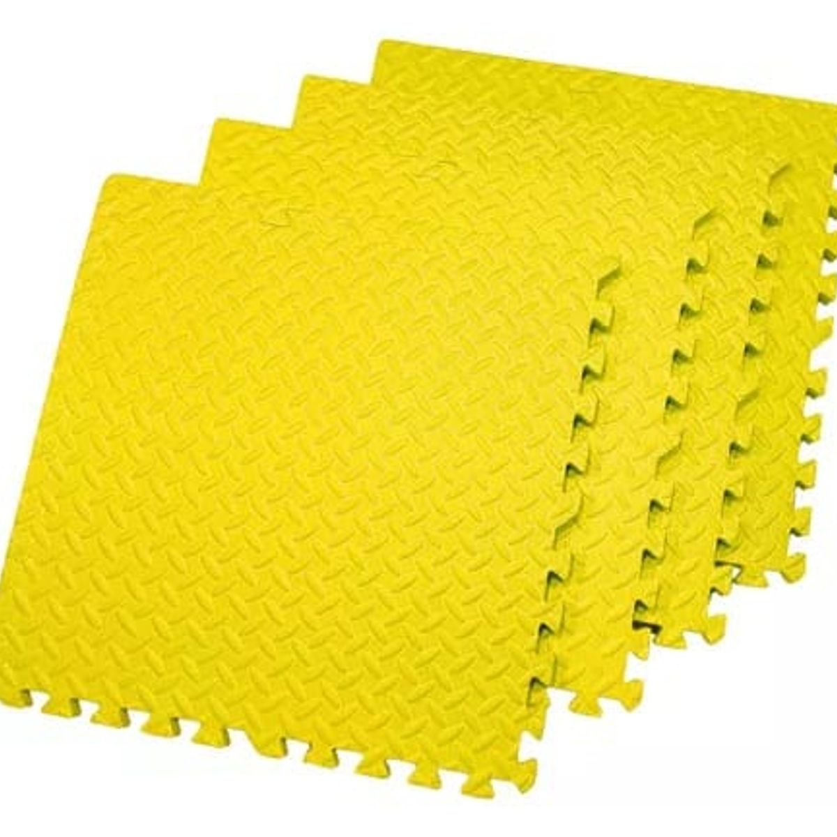 GENERICO - Pack X 4 Tatami Alfombra Encastrable 60x60x1.2cm Goma Eva AMARILLO