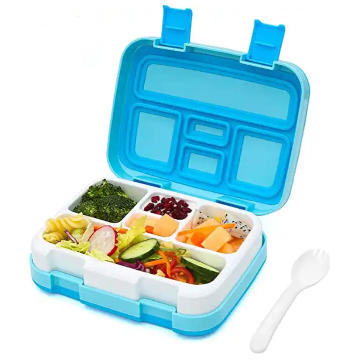 LUNCH - Lonchera Antiderrames portátil para niños Azul Microondas