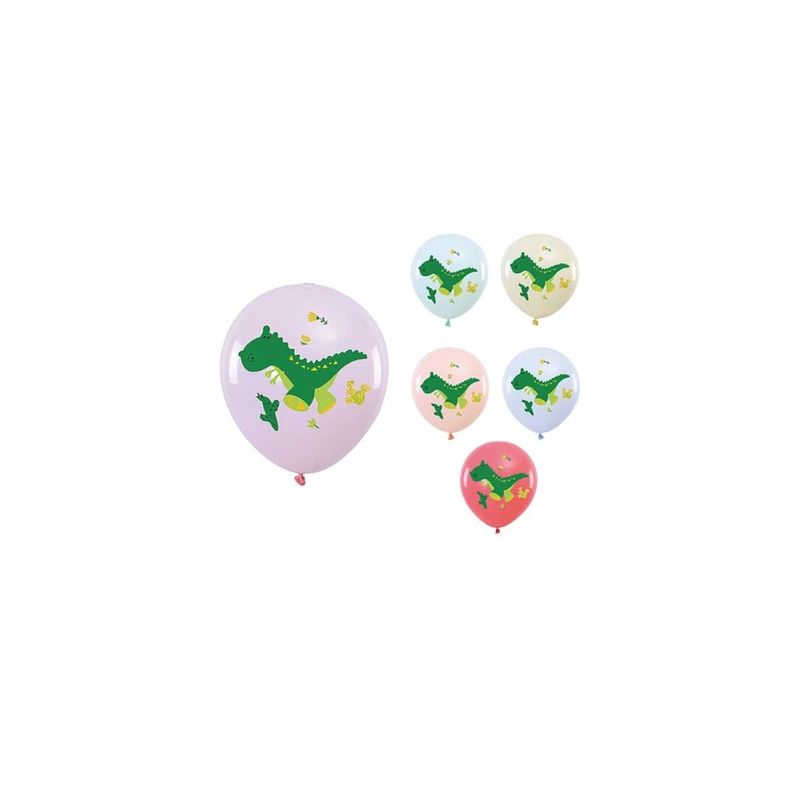GENERICO - Globos De Latex De Dinosaurio 6pcs 30cm