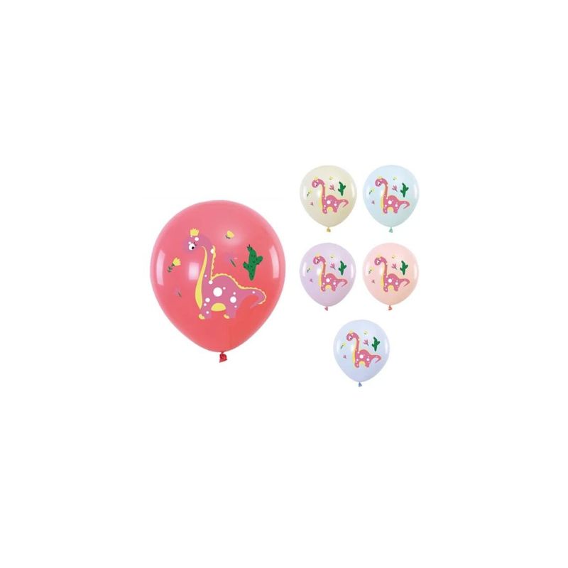 GENERICO - Globos De Latex De Dinosaurios 6pcs 30cm