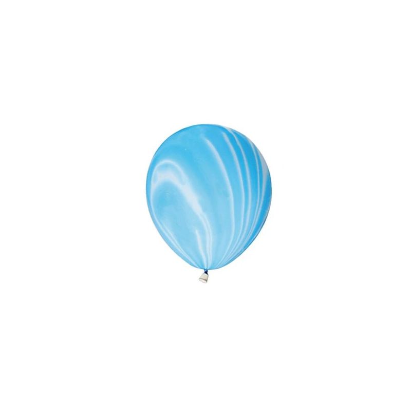 GENERICO - Globo De Látex Azul Claro Ágata 4pcs 23cm