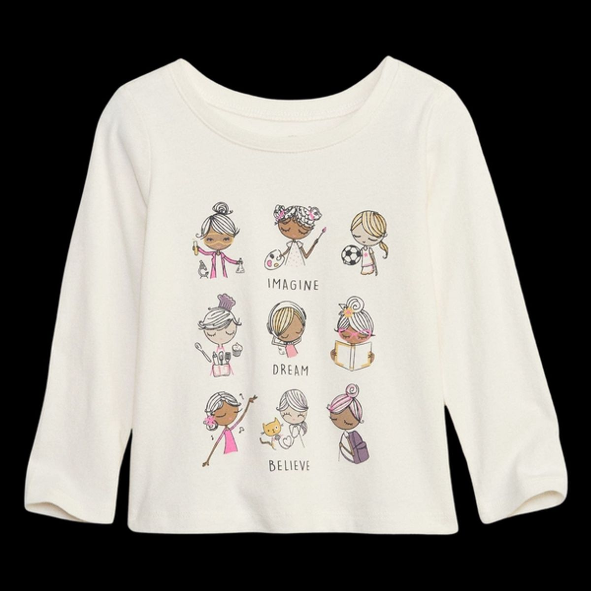 GAP - Polera Gráfica Manga Corta Crema