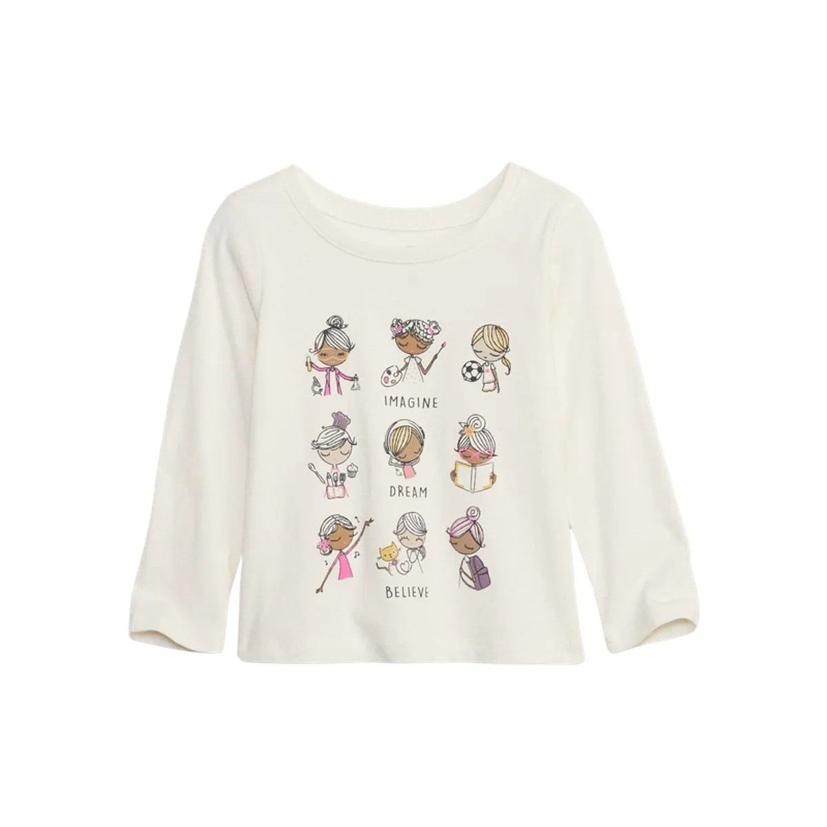 GAP - Polera Gráfica Manga Corta Crema