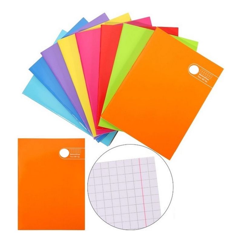 GENERICO - pack de 8 cuadernos College cuadros de 7mm