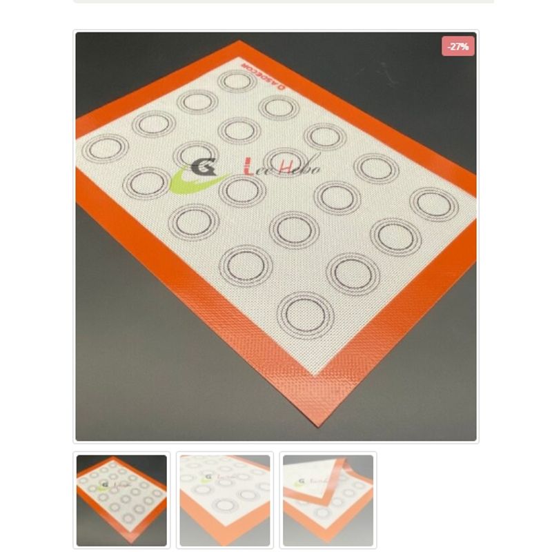 GENERICO - Molde Para Macarrons 20 Circulos Silicona