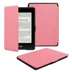 GENERICO - Funda Rosa Premium Microfibra + Lamina Kindle 2022 6.0 11va Gen