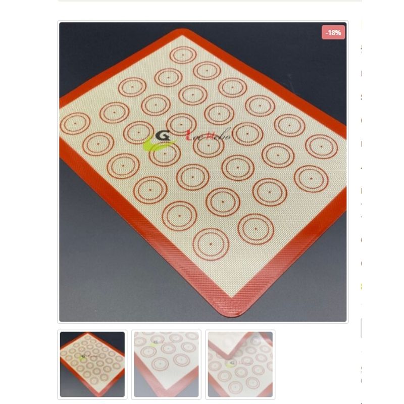 GENERICO - Molde Para Macarrons 30 Circulos Silicona Reposteria