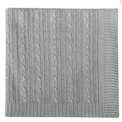 KIDSCOOL - MANTA TRICOT TEJIDO DE PUNTO 100 X 70 CM GRIS