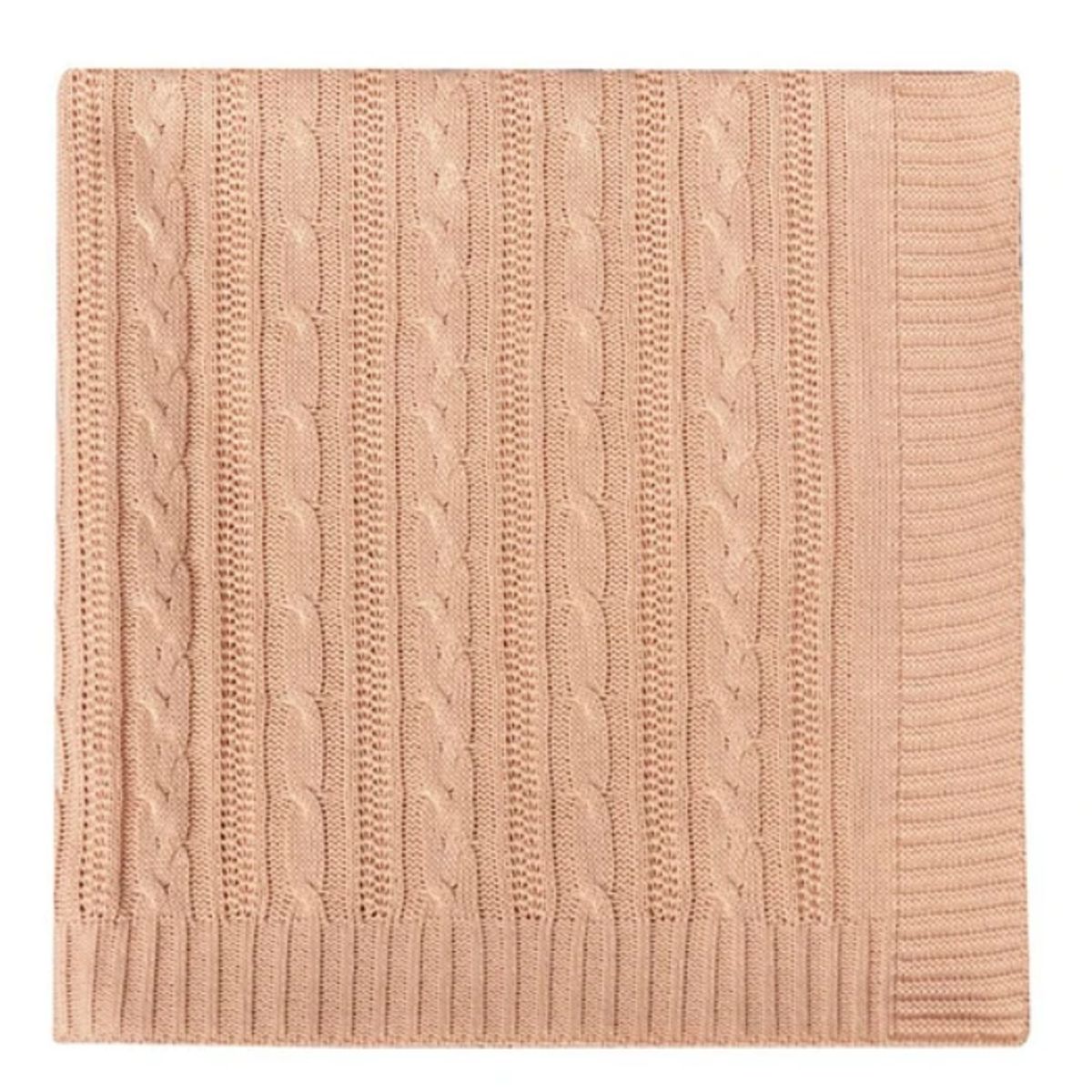 KIDSCOOL - MANTA TRICOT TEJIDO DE PUNTO 100 X 70 CM ROSA