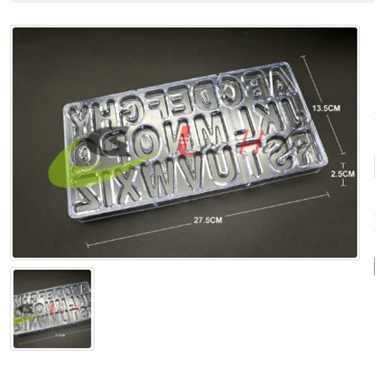 GENERICO - Molde Acrilico Para Chocolate Abecedario Reposteria