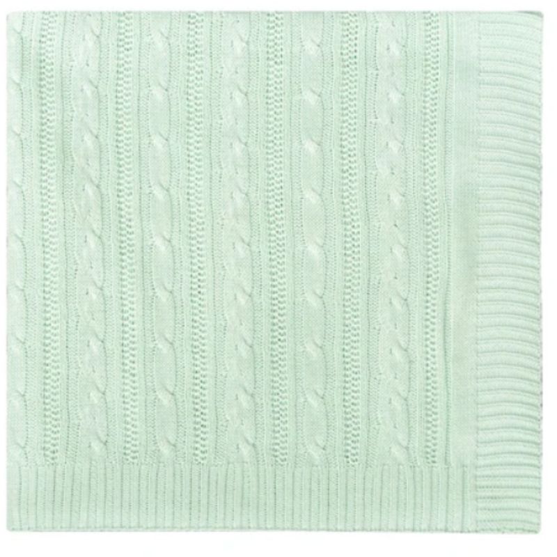 KIDSCOOL - MANTA TRICOT TEJIDO DE PUNTO 100 X 70 CM VERDE