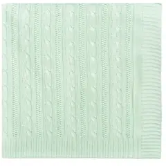 KIDSCOOL - MANTA TRICOT TEJIDO DE PUNTO 100 X 70 CM VERDE