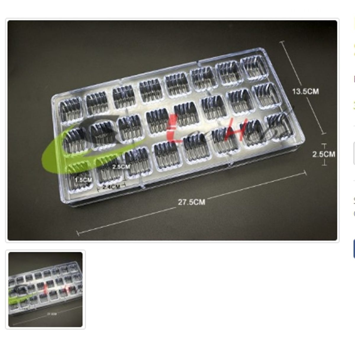 GENERICO - Molde Acrilico Para Chocolate 24 Divisiones