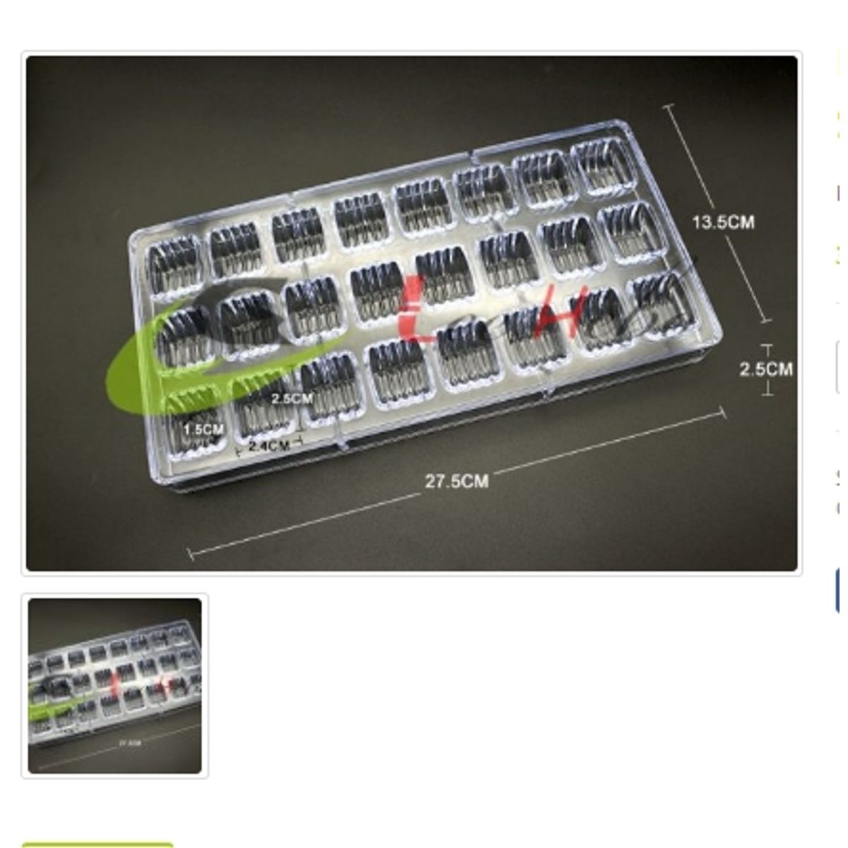 GENERICO - Molde Acrilico Para Chocolate 24 Divisiones