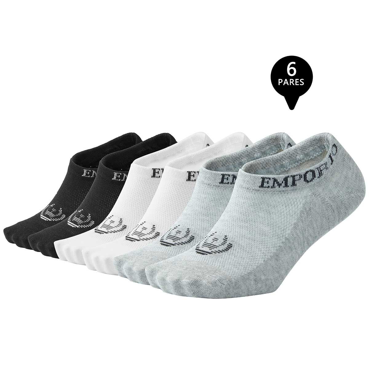 GIOVACCHINO - Pack de 6 Calcetines Invisibles Deportivos Mujer