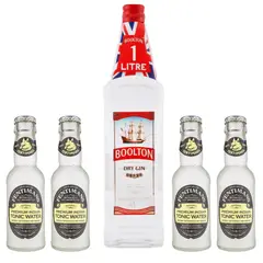 GENERICO - Pack Gin Boolton Dry 40° 1000cc + 4 Fentimans Tonic Water