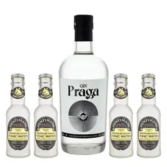 GENERICO - Pack Gin Praga Dry 700cc + 4 Fentimans Tonic Water