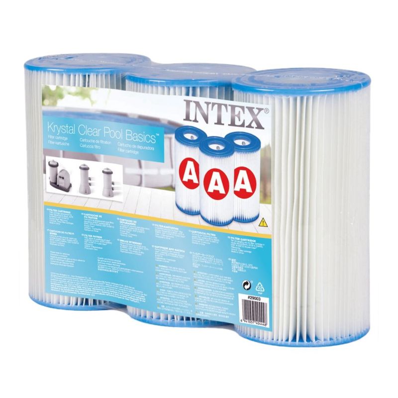 INTEX - Pack 3 Cartucho Filtro Piscina Tipo A Intex 29003