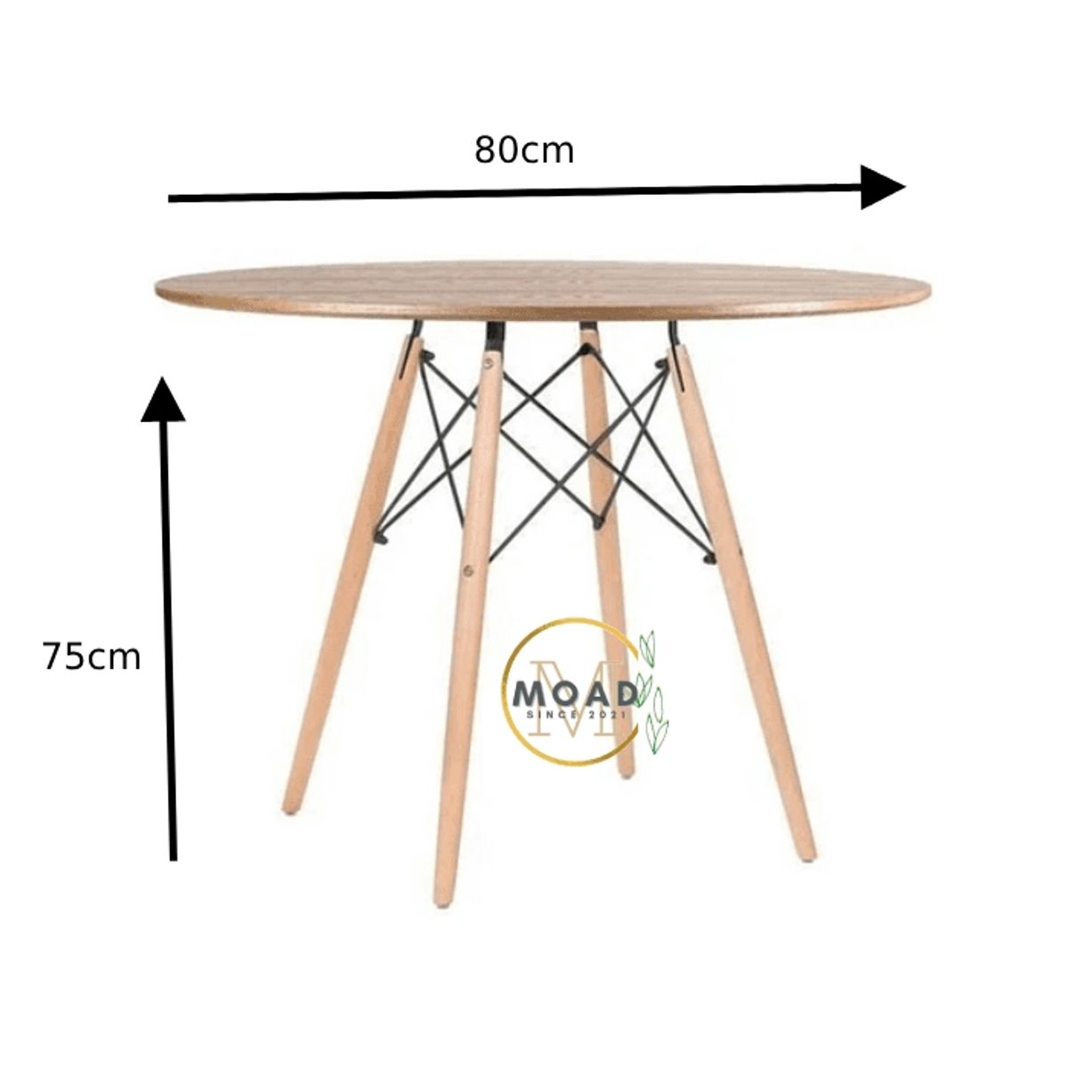 GENERICO - Mesa Eames Redonda Negra