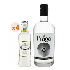 GENERICO - Gin Praga 700cc + 4x Britvic Tonic Low Calorie 200cc