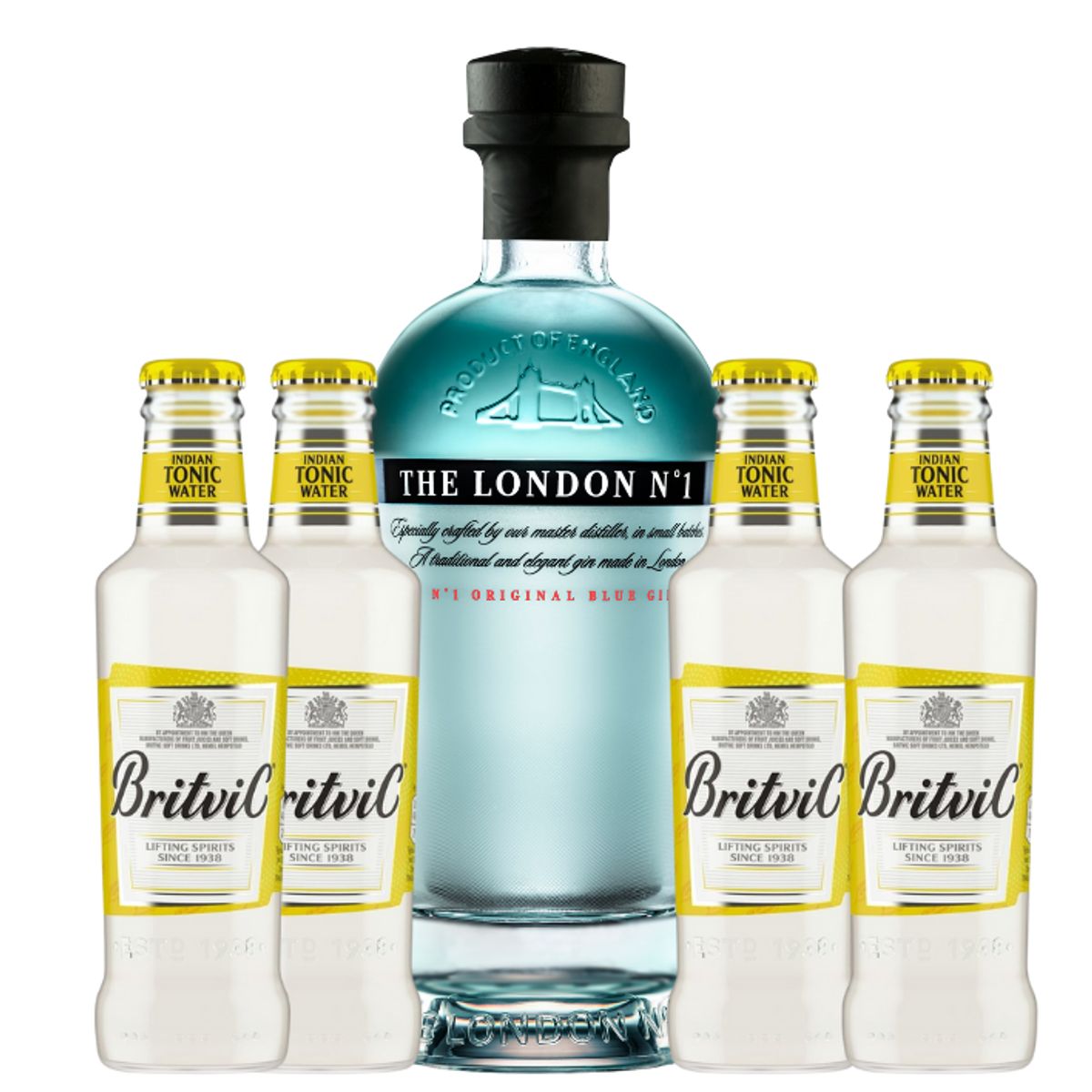 LONDON 1 - Gin The London Nº1 47º 700cc + 4 Britvic Tonic Water