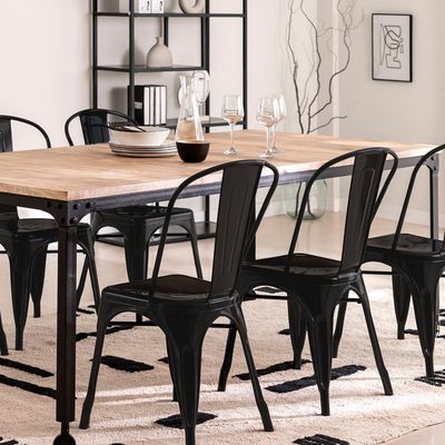 Imagen 2 del producto Pack 4 Sillas Tolix Asiento Metal Negro Form