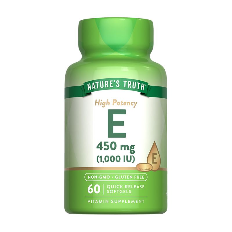 NATURE'S TRUTH - Vitamina E 450mg 1000 UI 60 Capsulas Blandas NATURE'S TRUTH