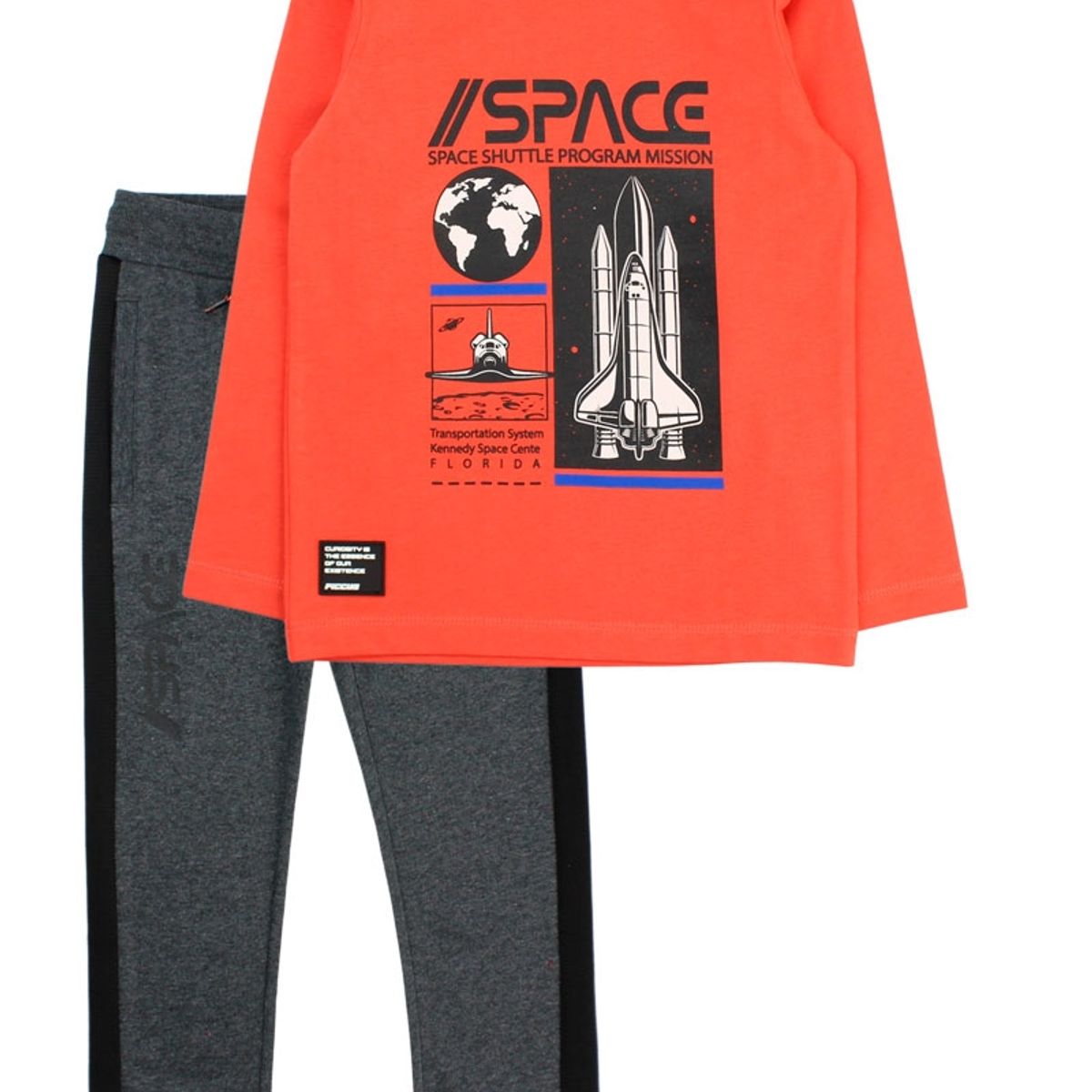 FICCUS - Conjunto Kids Niño Cosmic Naranjo
