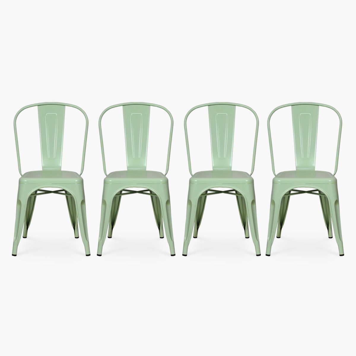 FORM DESIGN - Pack 4 Sillas Tolix Asiento Metal Menta Form