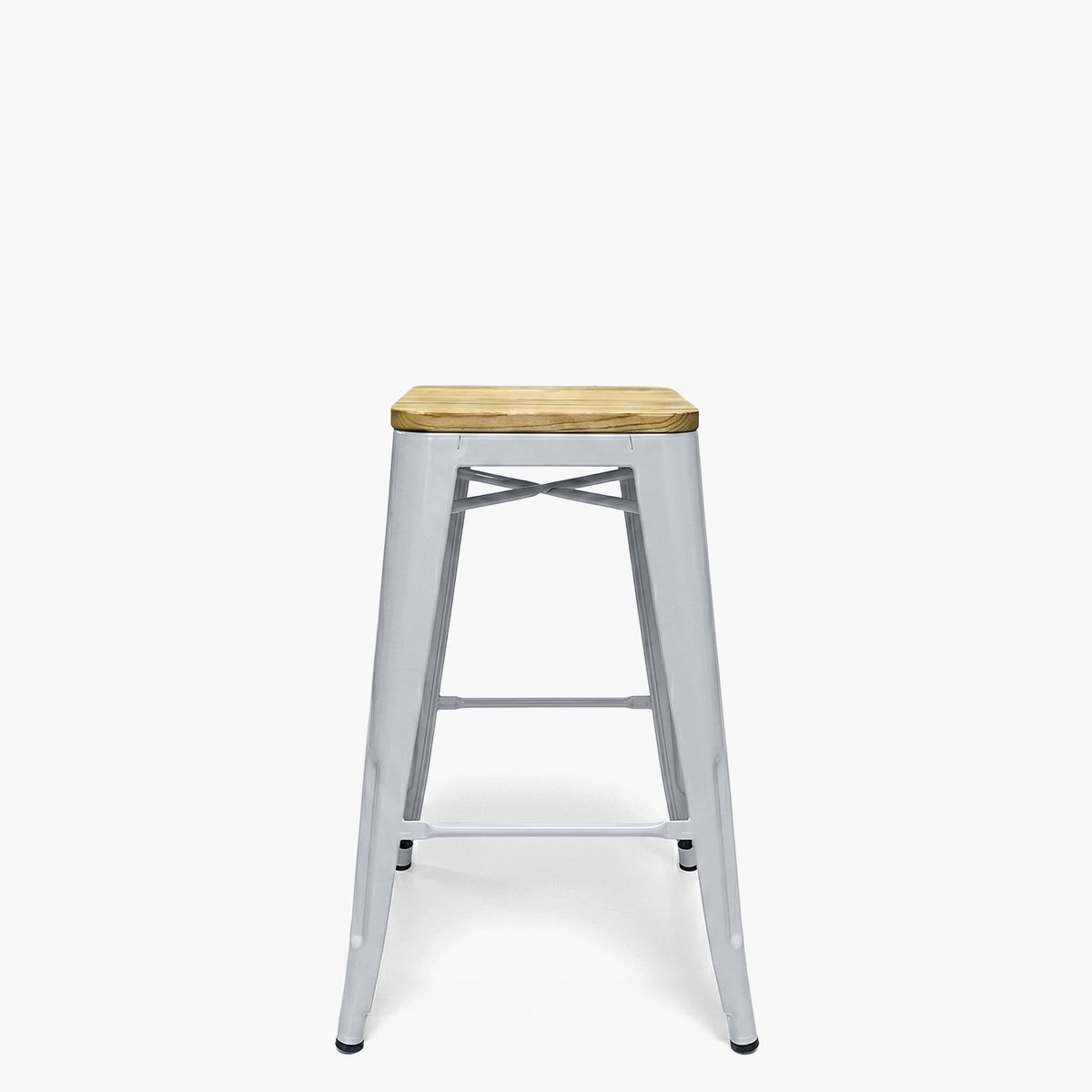 FORM DESIGN - Pack 4 Tolix Taburetes 66 Madera Plata Form