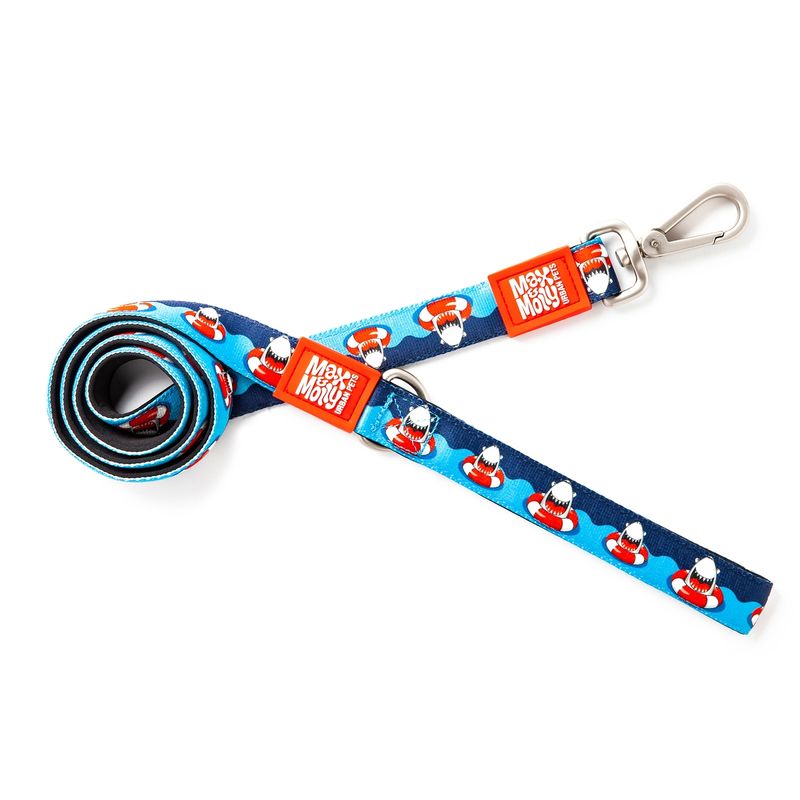MAX & MOLLY - Correa Perro L Frenzy The Shark 2,5cm 1,2mt Max and Molly