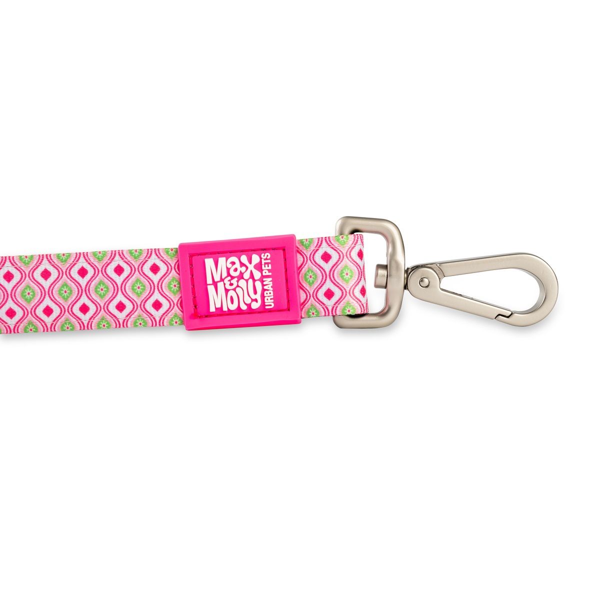 MAX & MOLLY - Correa Perro Multifuncional L Retro Pink 2,5cm 2mt Max Molly