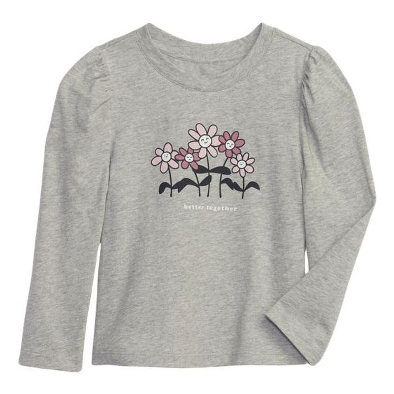 GAP - Polera Gráfica Manga Larga Gris GAP