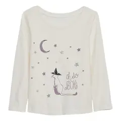 GAP - Polera Manga Larga Crema