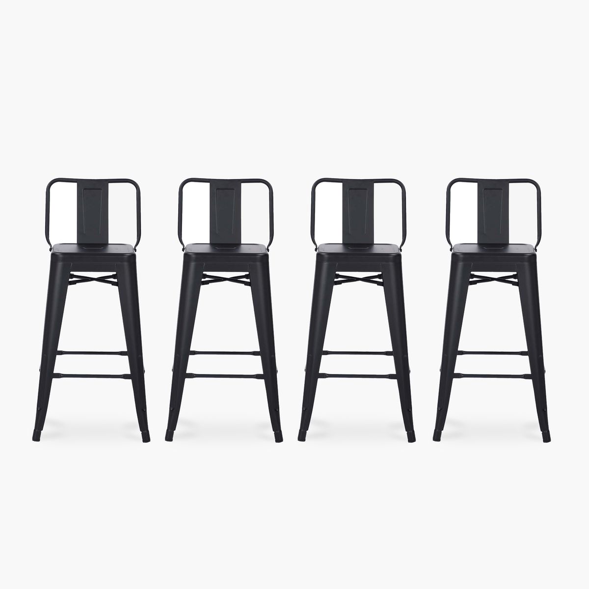 FORM DESIGN - Pack 4 Tolix Taburetes c/resp 67 Metal Negro Form