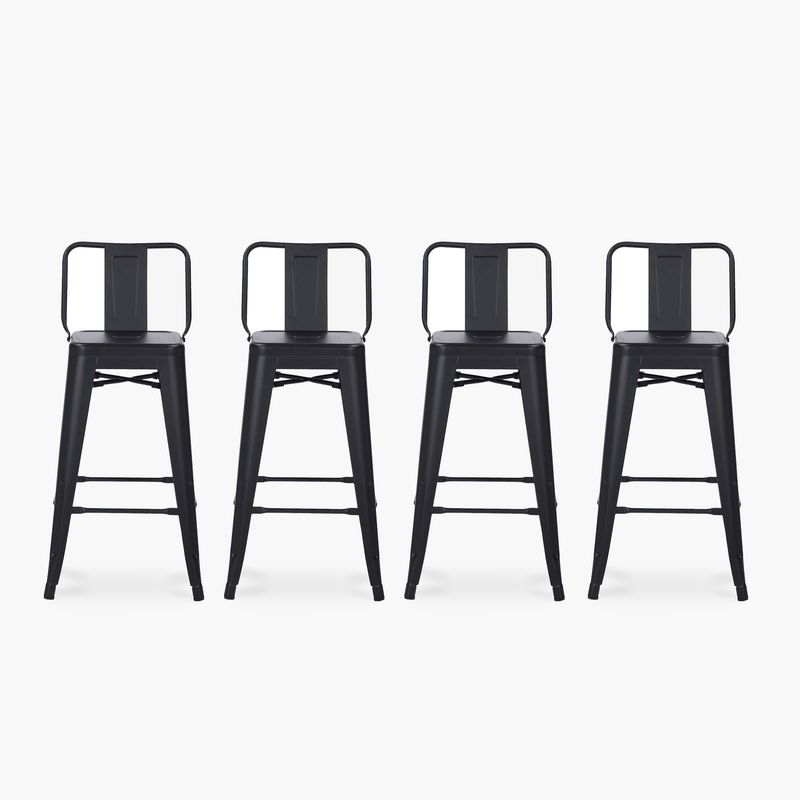 FORM DESIGN - Pack 4 Tolix Taburetes c/resp 67 Metal Negro Form