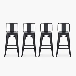 FORM DESIGN - Pack 4 Tolix Taburetes c/resp 67 Metal Negro Form