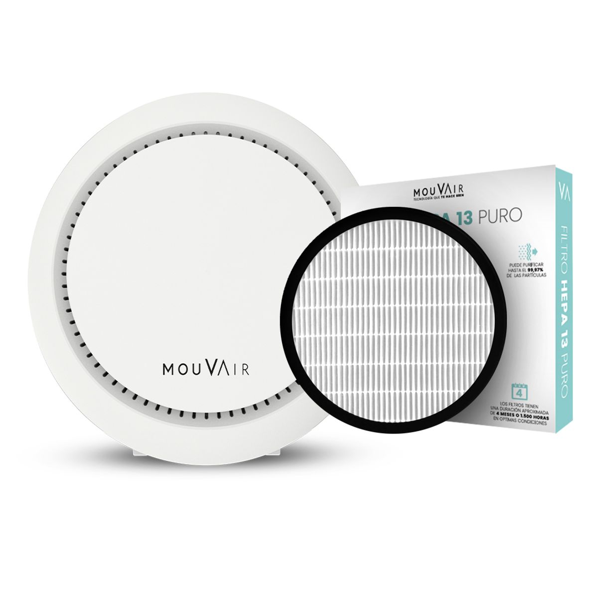MOUVAIR - Purificador de Aire Mouvair Om Blanco + Filtro H13