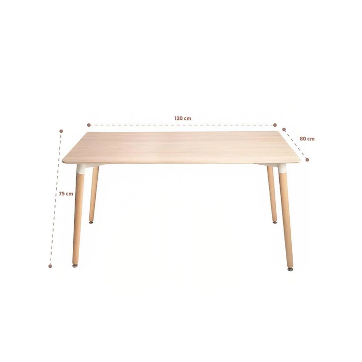 GENERICO - Mesa Eames Rectangular Madera 120 cm