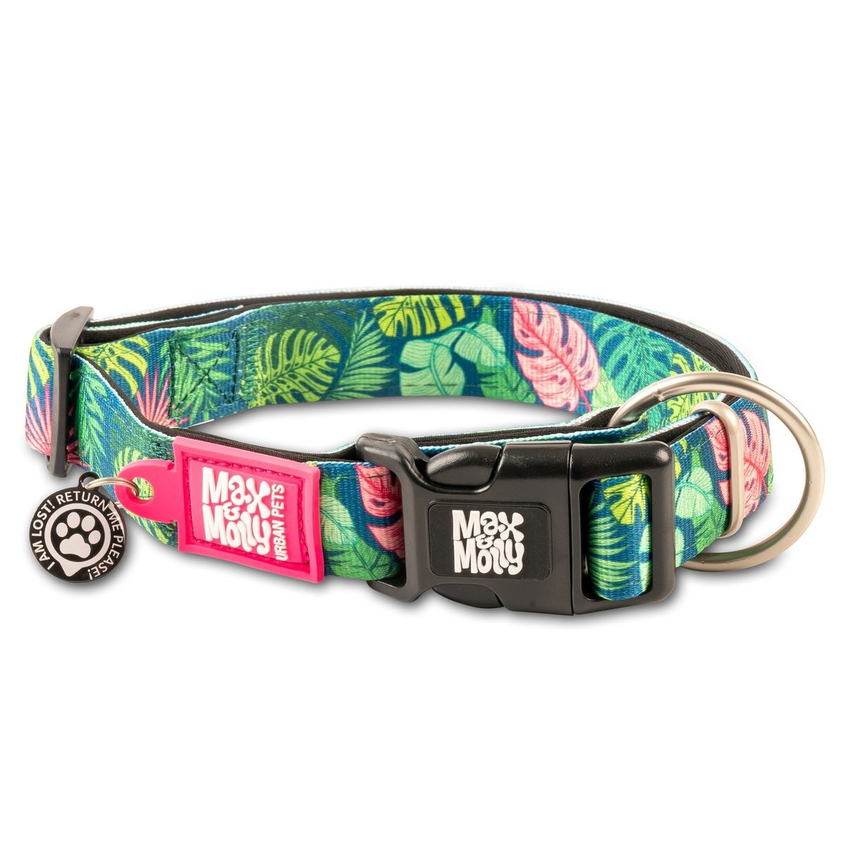 MAX & MOLLY - Collar Perro S Smart Id Tropical 7-15kg Max and Molly