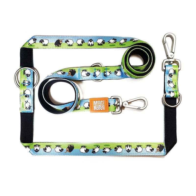 MAX & MOLLY - Correa Perro Multifuncional M Sheep 2cm 2mt Max and Molly