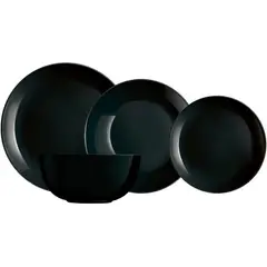 LUMINARC - Juego De Vajilla 19 Piezas Diwali Black