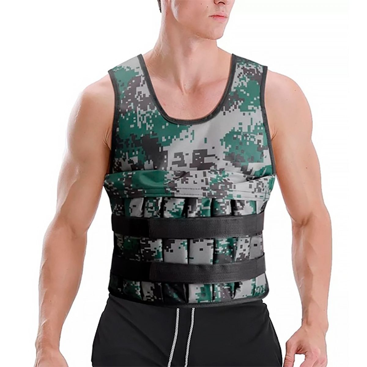 GENERICO - Chaleco Ajustable Militar (vacío Ser Rellenado) Hasta 20 Kg